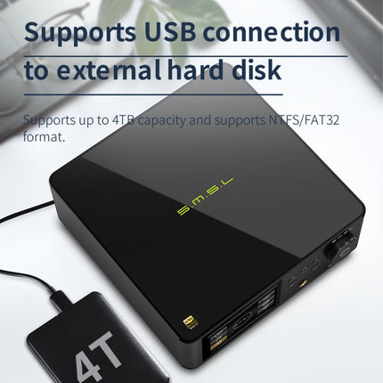 SMSL DP5SE audiopleier, HiFi-pleier, tasakaalustatud eelvõimendi, võrgumuusikapleier ES903902MD/A kiibiga, DLNA AirPlay Hiby Link, USB/optiline/koaksiaal/I2S/AES/EBU/6,35 mm kõrvaklapiväljundiga