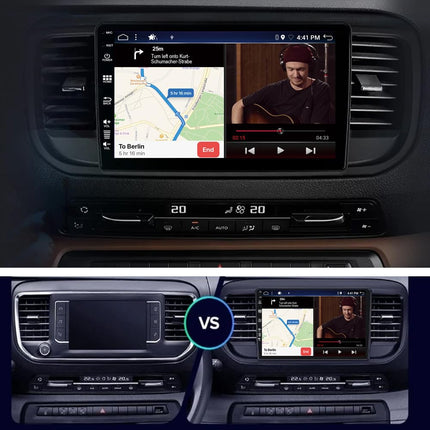 BXLIYER Android 14 autoraadio Citroen Jumpy 3 / Peugeot Expert/Toyota Proace/Opel Vivaro (2016-2021) GPS - juhtmevaba CarPlay Android Auto - 2G+32G - IPS 9-tolline 2 DIN - DAB roolil juhtimine