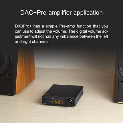 Topping DX3 Pro + Bluetooth 5.0 kõrvaklappide võimendi LDAC helidekooder DSD512 DAC madala müratasemega võimendi kodule ja arvutile, must