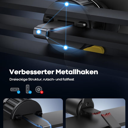 Lamicall autotelefoni hoidik, mobiiltelefoni autokinnitus - [2025 vedruklamber] universaalne õhuavaga telefonihoidik autosse, 360-kraadine õhuavaga autokinnitus iPhone 16/15/14/13/12 Pro Max Plus, Samsung 4-7-tollise nutitelefoni jaoks