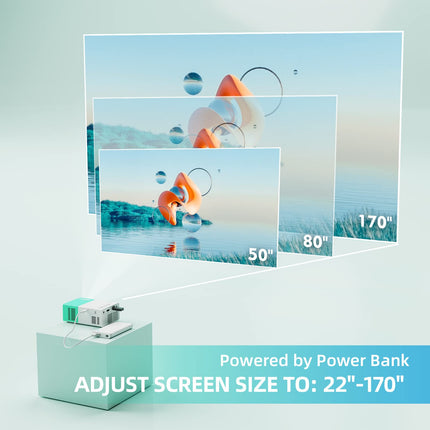 wepvo Mini Projector, Portable Projector for Kids Gift, Outdoor Movie Projector, LED Pico Projector for Home Theater Movie Projector with Type-C HDMI USB and Remote Control