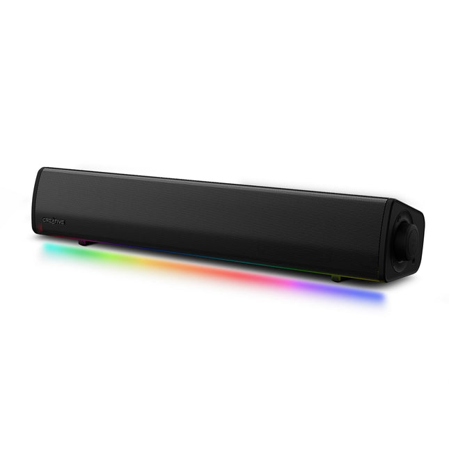 Sound Blaster GS3 kompaktne mänguririba RGB ja SuperWide tehnoloogiaga, USB-toitega, Bluetooth 5.4, kõrvaklapipesaga, PC ja Maci jaoks