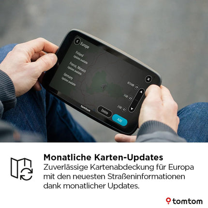 TomTom Truck Sat Nav GO Professional 2nd Generation (6" capacitive touchscreen with maps of Europe and real-time traffic information, specifically designed for trucks, vans, buses, and large vehicles)