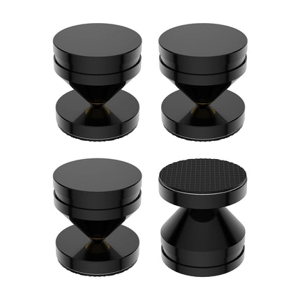 Pack of 8 speaker spikes set, speaker stands HiFi speaker audio amplifier DAC CD isolation stand cone feet shockproof base pad speaker feet made of aluminum alloy spikes (black)