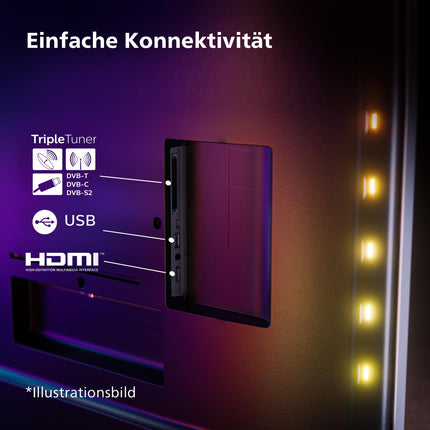 Philips Ambilight 75PUS8309 4K LED nutiteler - 75-tolline ekraan pikslitäpse Ultra HD-ga, Titan OS platvormi ja Dolby Atmos heliga - töötab Alexa ja Google Assistantiga - mattmust