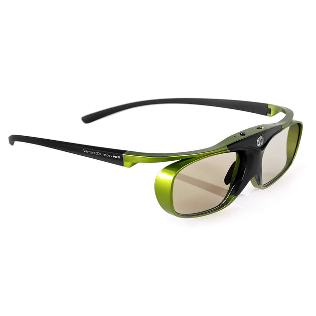 Hi-Shock DLP Pro Lime Heaven | DLP Link 3D aktiivprillid Aceri, BenQ, Optoma ja Viewsonici 3D DLP projektoritele | Ühildub PPA5610 / E4W-ga [96-200 Hz | Aku | 32 g | Laetav]