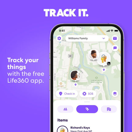 Tile by Life360 Mate (2024) – Bluetooth Tracker, Key and Item Finder for Keys, Bags, and More. Phone Finder. iOS &amp; Android Compatible. Phone Finder. 1-Pack (Navy Blaze)