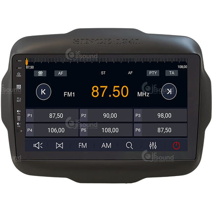 Isikupärastatud autoraadio Jeep Renegade'ile Android GPS Bluetooth WiFi USB DAB+ Puuteekraan 9" 8-tuumaline Carplay AndroidAuto