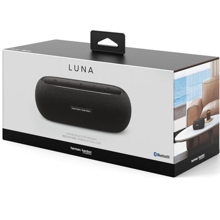 Harman Kardon Luna Bluetooth Speaker in Black – Portable, waterproof Bluetooth speaker – Up to 12 hours of battery life