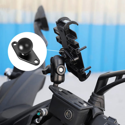 Ram Mount Arm Handyhalter Fahrrad Kugelkopf Wandhalterung Diamant Base 2 Stck 1" Handyhalterung zum Schrauben Basis with Ram Mounts 1 Zoll Ball Handy Halterung Motorrad Aluminium (Stil 1)