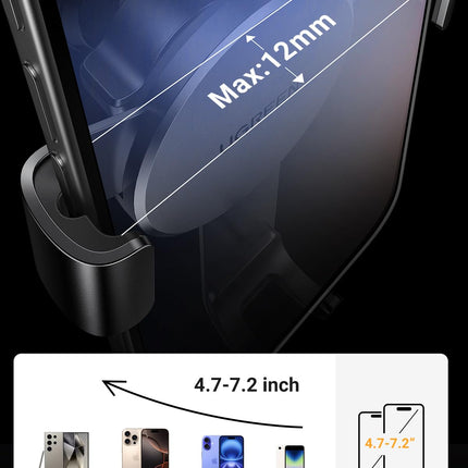 UGREEN autotelefoni hoidik [Upgrade Bomproof Air Vent Hook] nutitelefoni hoidik õhuavade jaoks, ühildub iPhone 16 15 14 13 Pro Max, Galaxy S23 S22 S21, Mate 60 Pro jne-ga (must)