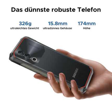 DOOGEE Blade 10 Power [2025] Outdoor Smartphone Ohne Vertrag Android 14, 24GB+256GB/TF 2TB Outdoor Handy 10300mAh/18W, 6.6'' HD+ baustellenhandy, 50MP AI Kamera,3 Card Slot/IP68/69K/NFC/GPS/Face ID