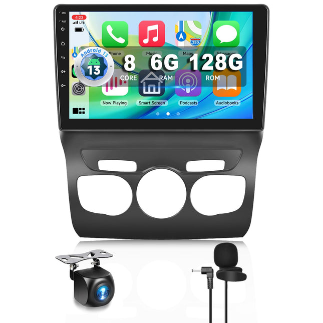 【8 tuumalist 6+128G】 Hodozzy Carplay autoraadio Citroën C4L C4 DS4 2013-2017 Android autoraadio 2 DIN navigatsiooniga, 10-tolline puutetundlik ekraan koos Android Auto/peegli lingi/WiFi/GPS/RDS/FM/Bluetooth/USB+Canbusiga