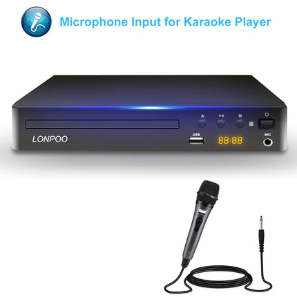 LP-099 DVD-mängija telerile, regioonidevaheline DVD-mängija, CD-mängija HDMI-ühendusega (1080p ülesskaleerimine), HDMI AV-väljund, USB-sisend, regioonidevaheline integreeritud PAL NTSC-süsteem (LP-099)