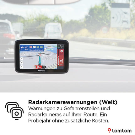 TomTom Car Sat Nav GO Advanced (6-tolline, liiklusummikute vältimine tänu TomTom Trafficule, maailmakaardi uuendused kaasas, uuendused WiFi kaudu, dünaamiline sõiduraja abiline, integreeritud, pööratav kinnitus)