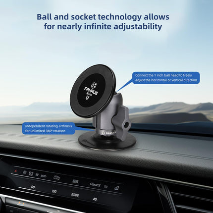 FANAUE ühendusvars kleepuva kuulpeaga alusega, mis ühildub RAM Mount B-ga, suurusega 1" kuulpea adapter jalgratta ja mootorratta mobiiltelefoni hoidikule, iminapaga alus auto armatuurlauale kinnitatav autotarvikud