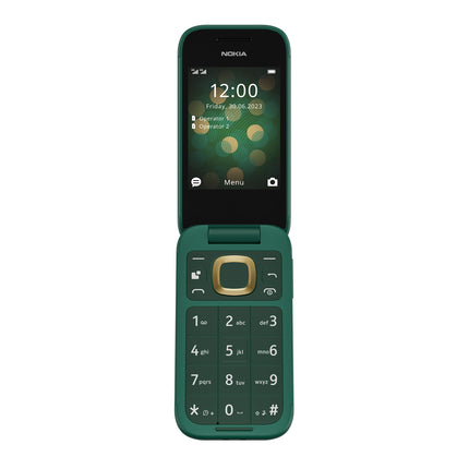 Nokia 2660 Flip 4G, kahe telefoniga, 128MB 48MB RAM, lopsakas roheline