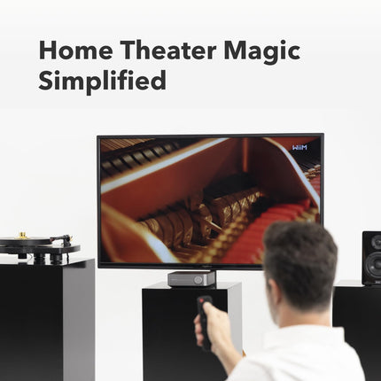 WiiM Amp: Multi-room streaming amplifier | Compatible with AirPlay, Google Cast, Alexa | HDMI, voice control | Streaming from Spotify, Amazon Music, Tidal &amp; more | Space Gray