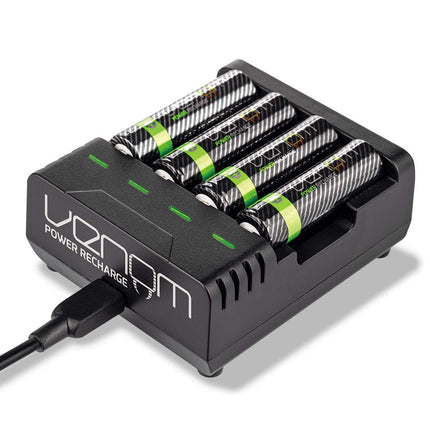 Venom Rechargeable AAA Batteries Plus Charging Station – includes 8 x AAA 800 mAh 1.2 V rechargeable batteries