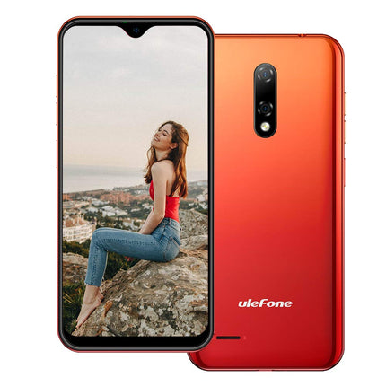Ulefone Note 8P Android 10 Smartphone without Contract, 5.5'' Waterdrop Screen, 4G LTE Mobile Phone, 2GB+16GB, Dual SIM + SD (3 Card Slots), Face Unlock, 8MP+2MP+5MP, GPS, Red