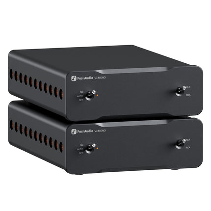 Fosi Audio V3 monovõimendi passiivkõlaritele, minimonoblokk-klassi D-võimendi TPA3255-ga, 240W HiFi kodukino AVR-vastuvõtja, RCA/XLR tasakaalustatud sisendid, 48V/10A toiteplokk