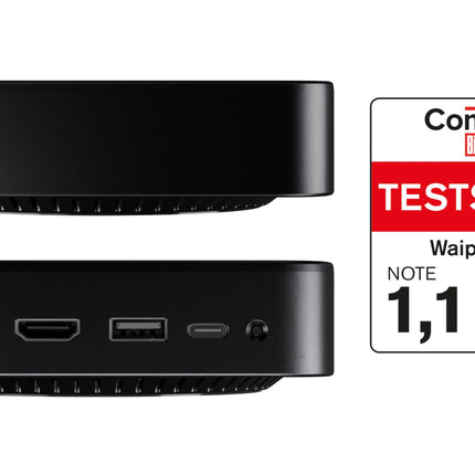waipu.tv Box | Includes remote control with illumination | TV via Wi-Fi | LAN | HDMI | 4K | HDR10+ | Dolby Vision | Dolby Atmos | Voucher for 3 months of 300 TV channels &amp; 40,000 films &amp; series