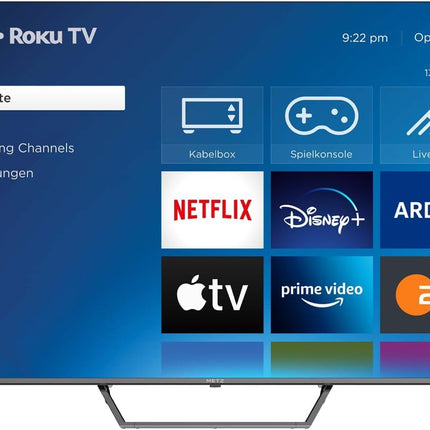 METZ Blue Roku TV, QLED 4K, nutiteler, 65 tolli, 164 cm, kolmekordne tuuner, WLAN, LAN, HDMI, USB