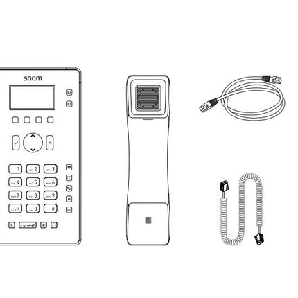 Snom D120 IP-telefon, SIP-lauatelefon, 2 SIP-identiteeti, PoE, graafiline taustvalgustusega ekraan, 360° teavitusindikaator, 5 eelmääratud funktsiooniklahvi, must, 00004361