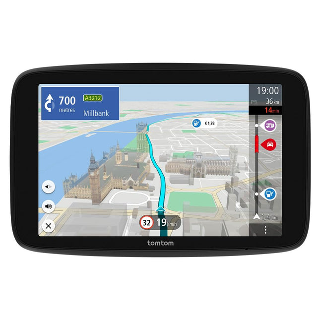 TomTom Camper Navi GO Camper Max 2. põlvkond (7-tolline ekraan, matkaautode ja haagissuvilate huvipunktid, uuendused WiFi kaudu, TomTom Traffic, sõidukiprofiilide salvestamine, maailmakaardid, keskkonnatsoonide vältimine)