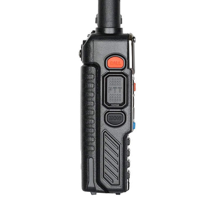 BAOFENG BF UV-5RE täiustatud versioon 5-vatine kahe sagedusalaga kahesuunaline raadiosaatja (144MHz-146MHz VHF ja 430MHz-440MHz UHF) sisaldab täiskomplekti, must (must)