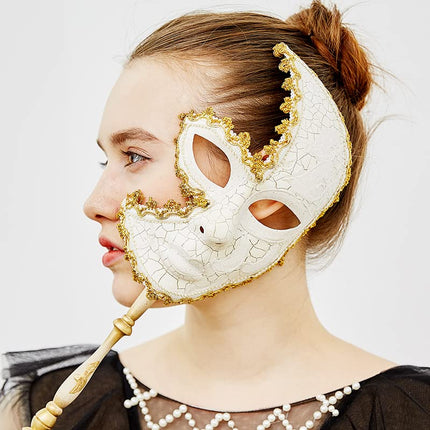 Yu Fengi komplekt 2 paari Veneetsia cosplay maske Veneetsia muusika Mardi Gras karnevali maskeraadi mask pulgal peo disguise kaunistused