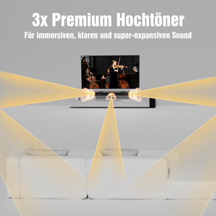 Hiwill 3.1.2-kanaliline Dolby Atmos heliriba teleri ruumilise heli jaoks, 5,25-tolline subwoofer, 2 üles suunatud, 2 küljele suunatud kõlarit, 400 W tippvõimsusega kodukino kõlarid, 3D-heliriba Bluetoothiga, eARC/ARC/Opt, Nimbus A312