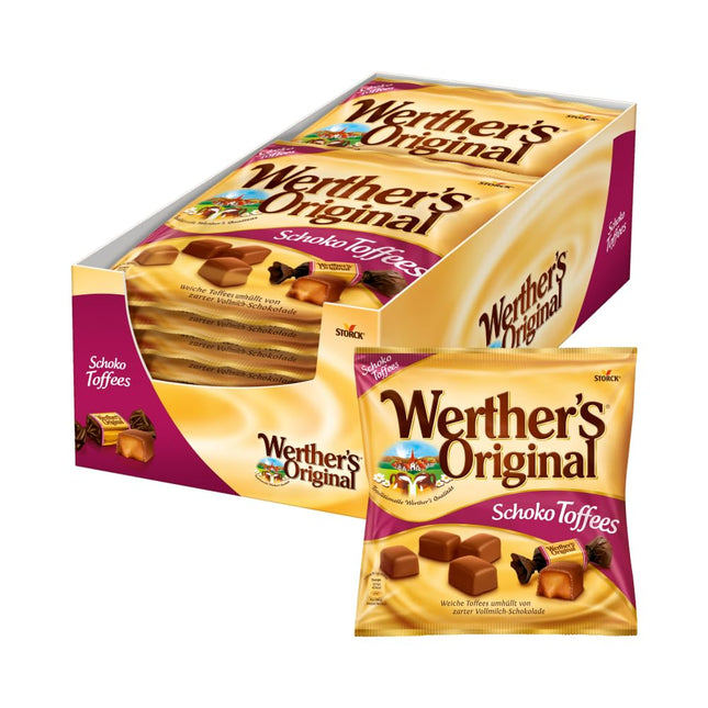 Werther's Original Chocolate Toffees – 15 x 180g – Caramel toffees covered with milk chocolate (30 percent)
