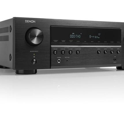 Denon AVC-S670H 5.2-kanaliga AV-ressiiver, Dolby Surround heli, 6 HDMI sisendit ja 1 väljund, 8K HDMI, Bluetooth, Wi-Fi, AirPlay 2, HEOS Multiroom, Alexa ühilduv, must