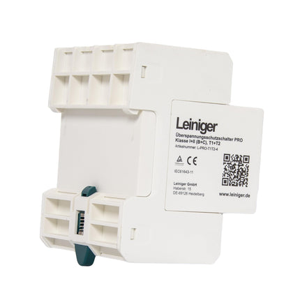Leiniger Pro liigpingekaitse, Leinigeri liigpingepiirik, I+II, tüüp 1+2 (B+C), 4-pooluseline, maksimaalne tühjendusvool 50 kA, N- ja PE-ühendus