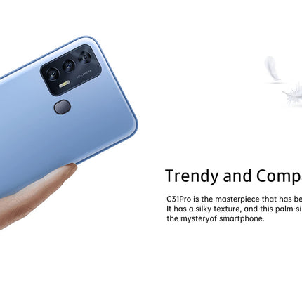 OUKITEL Android 12 Smartphone without Contract C31 PRO, 4GB+64GB, DUAL SIM+SD (3 Card Slots), Helio P22 Qcta-Core Budget Phone, 5150mAh Battery, 6.52'' HD+, 5MP+13MP Camera, Fingerprint Blue
