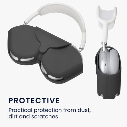 kwmobile Case compatible with Apple Airpods Max - Headphone Case made of silicone - Cover in black
