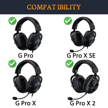 SOULWIT võrkkangast vahetuskõrvapadjad Logitech G Pro, G Pro X, G Prox 2, G Pro X SE kõrvaklappidele, mürasummutava vahuga padjad, eriti pakse
