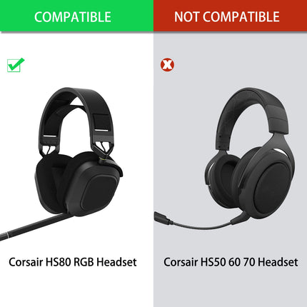 HS80 RGB paksemad vahetuskõrvapadjad - Corsair HS80 RGB juhtmevabade kõrvaklappidega ühilduvad vahetuskõrvapadjad, suure tihedusega mürasummutav vaht, eriti paks (must kangas)