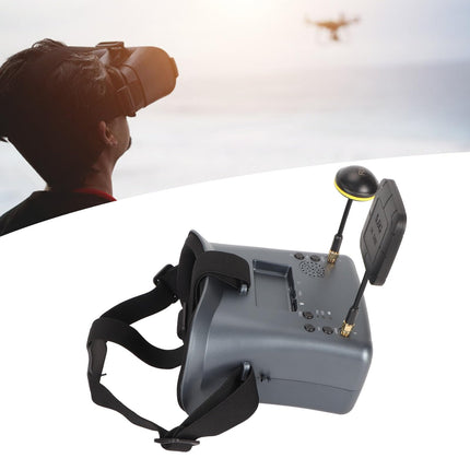 FPV prillid, videoprillid, 5.8G RC õhusõiduk, FPV kvadrokopteri drooni prillid, DVR, 4.3-tolline ekraan, 800 X 480 ekraan, 16:9 ekraan, FPV videoprillid 3.7V-ga, 2000