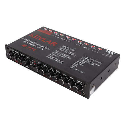 Fydun Car Audio Graphic Equalizer Universaalne Parameetriline Auto Equalizer Madalpääs 7-ribaline Muutuvvõimenduse Reguleerimine Kõrgetasemeline Sisend EQ Stereo Süsteemile