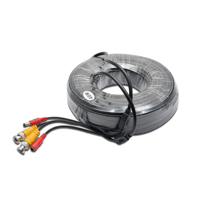 Riloer BNC video toitekaabel RCA alalisvoolu pikenduskaabel CCTV kaamera DVR turvasüsteemi komplektile (30M)