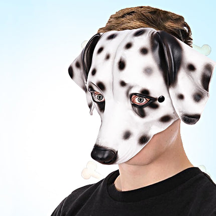 keland Dog Mask Dalmatian Mask Puppy Mask Halloween Animal Mask Scary Mask Costume Mask for Adults (Style-D)