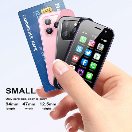 Hipipoo mininutitelefon, 4G väiketelefon 3,0 tolli, kaks SIM-kaarti, 2600mAh aku, 2MP+5MP topeltkaamerad, lastetelefon näotuvastusfunktsiooniga, täiskasvanute varutelefon