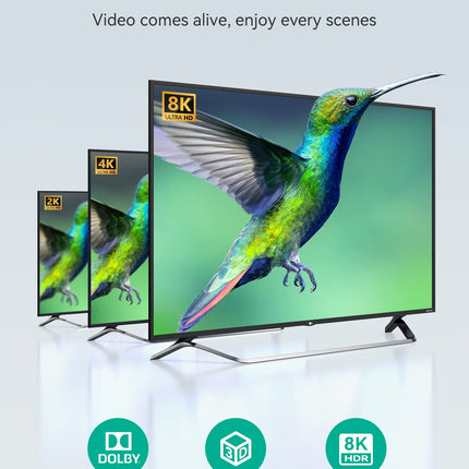HDMI jaotur 8K@60Hz 4K@120Hz, GANA HDMI 2.1 lüliti, alumiiniumist kahesuunaline HDMI lüliti 2 sisendit 1 väljundit või 1 sisendit 2 väljundit HDMI jaotur, HDMI lüliti toetab 8K 4K PS5 HDTV Xboxi jaoks