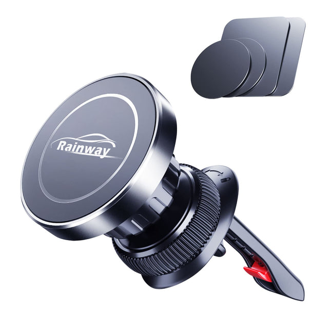 Rainway Magnetic Car Phone Mount, Upgrade Hook, Magnetic Phone Car Mount with 6 Magnets, Compatible with iPhone, Samsung, etc.