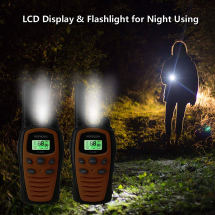 Walkie Talkies for Adults, Long Range Two Way Radios with Earpiece, PMR Walky Talky VOX Hands Free, 5km with Flashlight LCD Backit