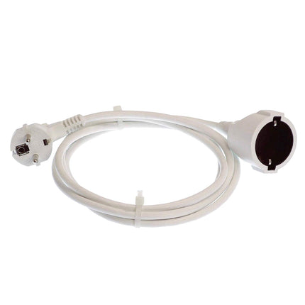 as - Schwabe plastic extension cable – 10 m PVC cable with earthing contact plug &amp; earthing contact coupling – 230 V / 16 A Schuko extension cable with plastic sheath – IP20 – White, 51011