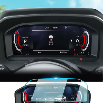 BIXUAN 12,3-tolline navigatsiooniekraanikaitse, mis ühildub Nissan Qashqai J12 2021 2022 2023 2024 ekraanikaitsega Qashqai J12 2024 läbipaistev 9H kriimustuskindel karastatud klaas GPS-navigatsioonikile