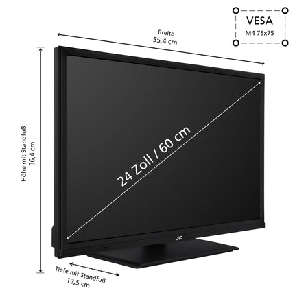 JVC 24-tolline TiVo-toega nutiteler (HD-Ready, HDR, kolmekordne tuuner, 6 kuud HD+ garantiid kaasas) LT-24VH5455